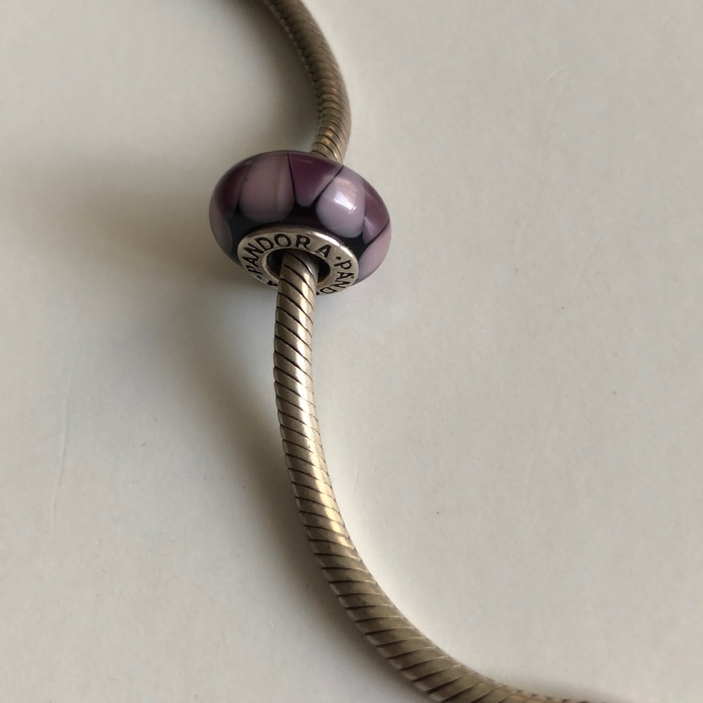 Purple Triangle Pandora Bead - Picture 2 of 6